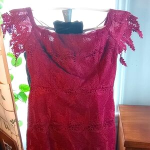 REDUCED! ASTR Valentina Burgundy Wine Mini Cocktail Dress Sz Sm NWT